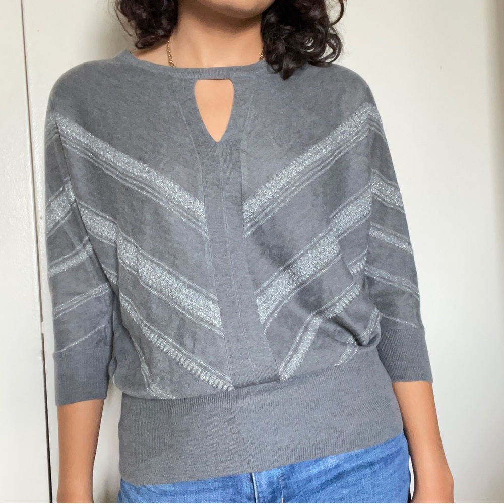 Grey Sparkly Top